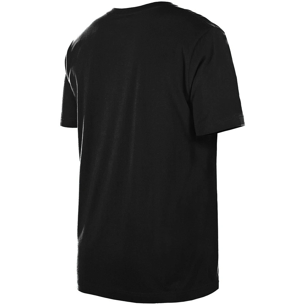 T-shirt noir avec logo de l'équipe des Panthers la Caroline New Era pour hommes