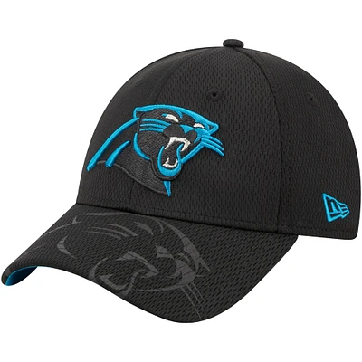 Casquette réglable 9FORTY à visière supérieure noire des Panthers de la Caroline New Era pour hommes