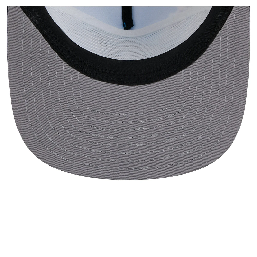 Casquette de golf à visière arrière bleu/noir Carolina Panthers de New Era pour homme