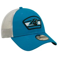 Men's New Era Blue/White Carolina Panthers Logo Patch Trucker 9FORTY Snapback Hat