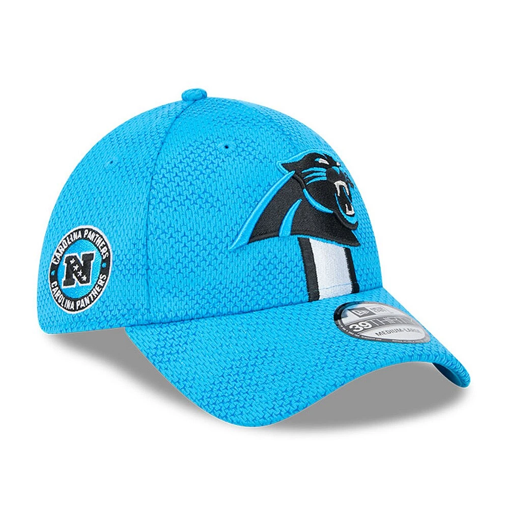 Casquette flexible 39THIRTY Sideline 2024 des Panthers de la Caroline New Era pour hommes, bleue