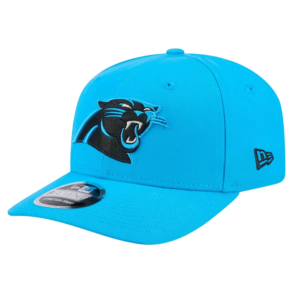 Casquette extensible à bouton-pression 9SEVENTY bleue des Carolina Panthers de New Era pour homme