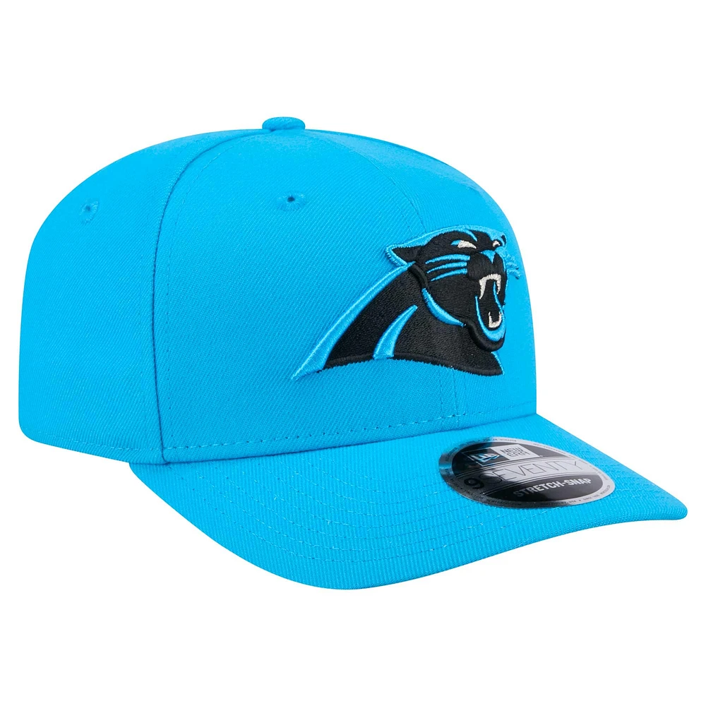 Casquette extensible à bouton-pression 9SEVENTY bleue des Carolina Panthers de New Era pour homme