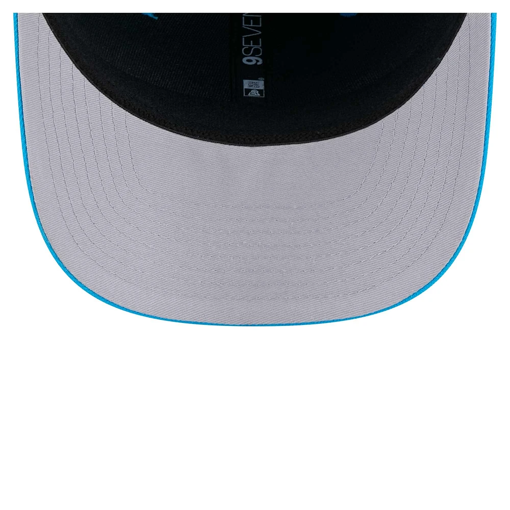 Casquette extensible à bouton-pression 9SEVENTY bleue des Carolina Panthers de New Era pour homme