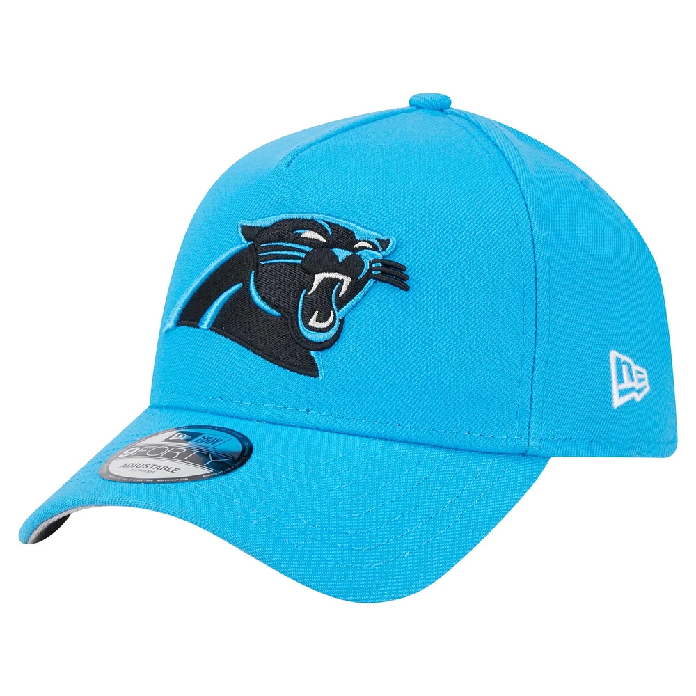 Casquette ajustable A-Frame 9FORTY bleue des Carolina Panthers de New Era pour homme