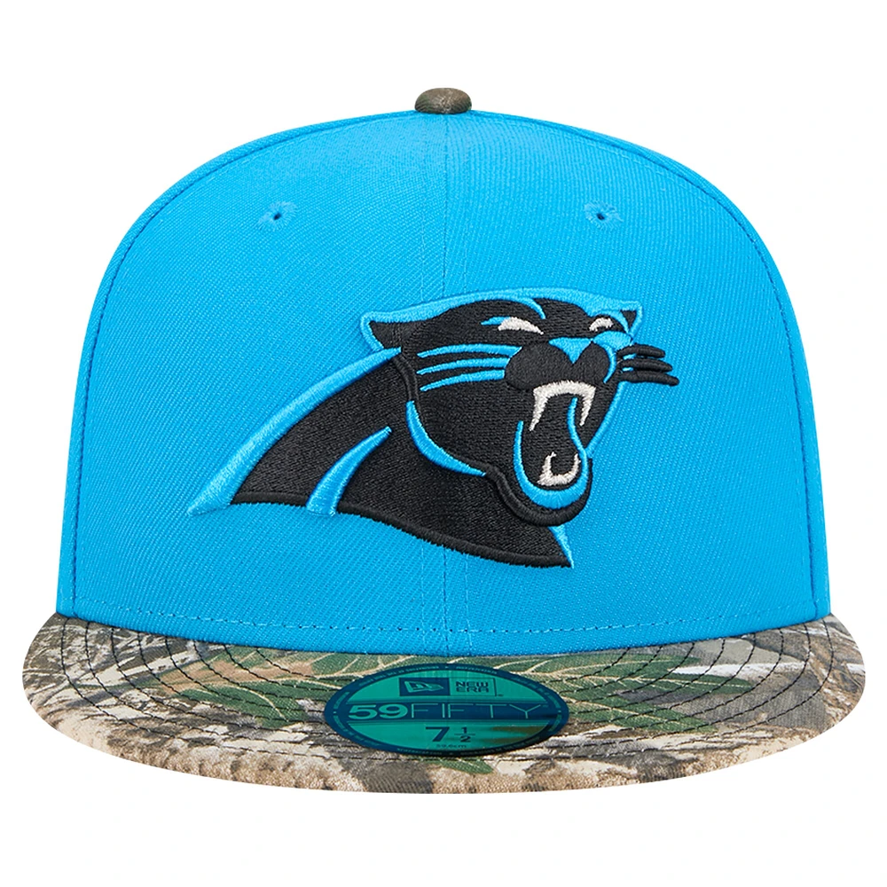 Men's New Era Blue Carolina Panthers Active Two-Tone Camo 59FIFTY Fitted Hat