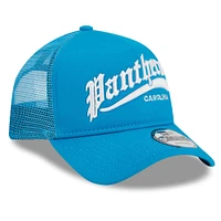 Men's New Era Blue Carolina Panthers Caliber Trucker 9FORTY Adjustable Hat