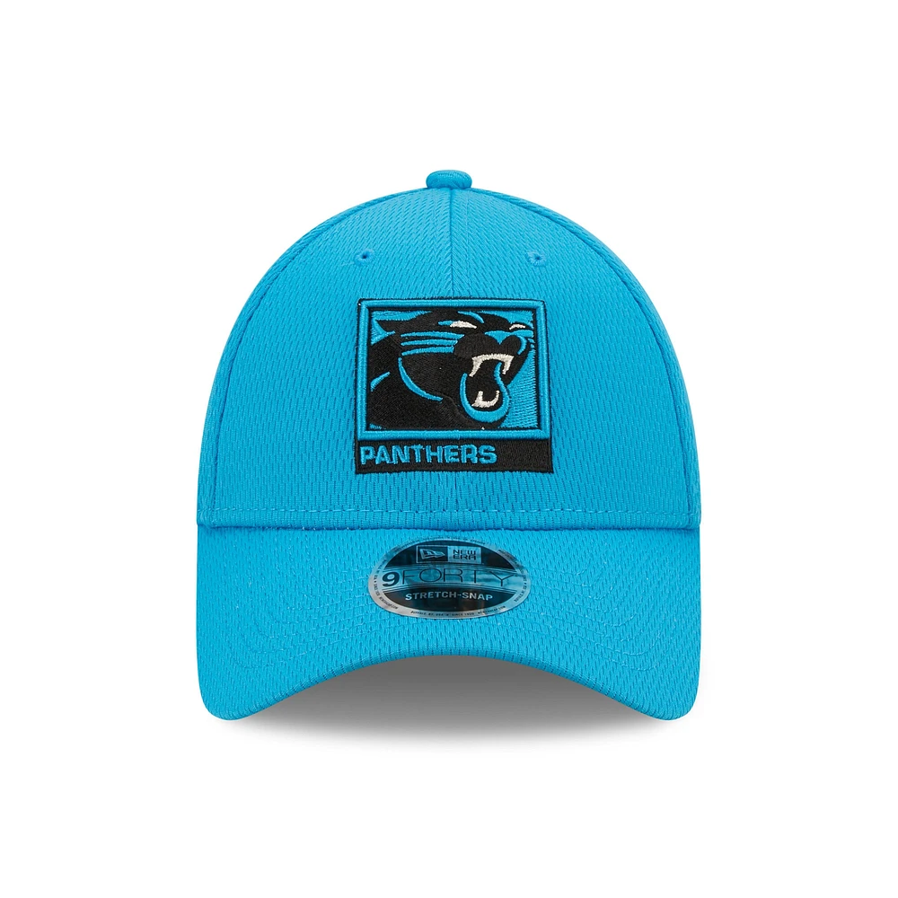 Men's New Era Blue Carolina Panthers Framed AF 9FORTY Snapback Hat