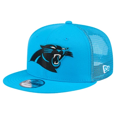 Men's New Era Blue Carolina Panthers Main Trucker 9FIFTY Snapback Hat