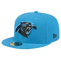 Casquette ajustée Omaha 59FIFTY des Carolina Panthers bleue New Era pour hommes