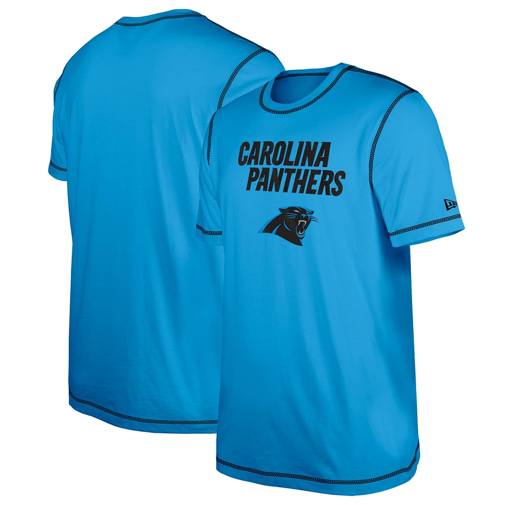 T-shirt à imprimé Third Down Puff des Panthers de la Caroline New Era bleu pour homme