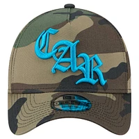 Men's New Era Camo Carolina Panthers Mystic Camo A-Frame 9FORTY Adjustable Hat