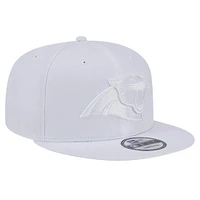 Casquette Snapback 9FIFTY Main Blanc sur Blanc New Era Carolina Panthers pour hommes