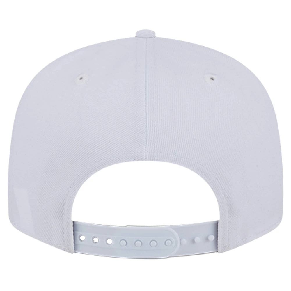 Casquette Snapback 9FIFTY Main Blanc sur Blanc New Era Carolina Panthers pour hommes