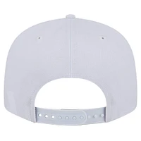 Casquette Snapback 9FIFTY Main Blanc sur Blanc New Era Carolina Panthers pour hommes