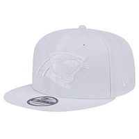 Men's New Era Carolina Panthers Main White on White 9FIFTY Snapback Hat