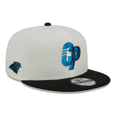 Casquette Snapback City Originals 9FIFTY New Era pour homme, crème/noir, Carolina Panthers City Originals