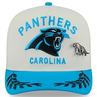 Men's New Era Cream/Blue Carolina Panthers 2025 NFL Draft A-Frame 59FIFTY Fitted Hat
