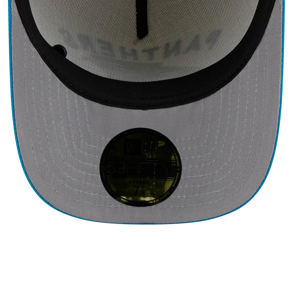 Men's New Era Cream/Blue Carolina Panthers 2025 NFL Draft A-Frame 59FIFTY Fitted Hat
