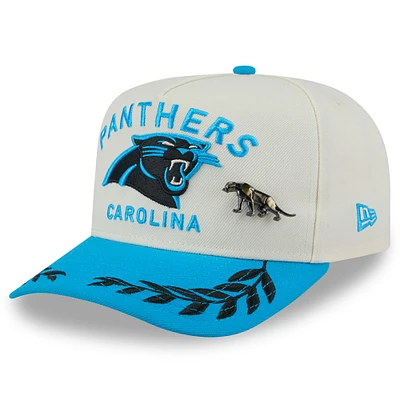 Men's New Era Cream/Blue Carolina Panthers 2025 NFL Draft A-Frame 59FIFTY Fitted Hat