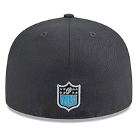 Casquette ajustée 59FIFTY officielle du repêchage NFL 2024 sur scène des Panthers de la Caroline New Era Graphite pour hommes