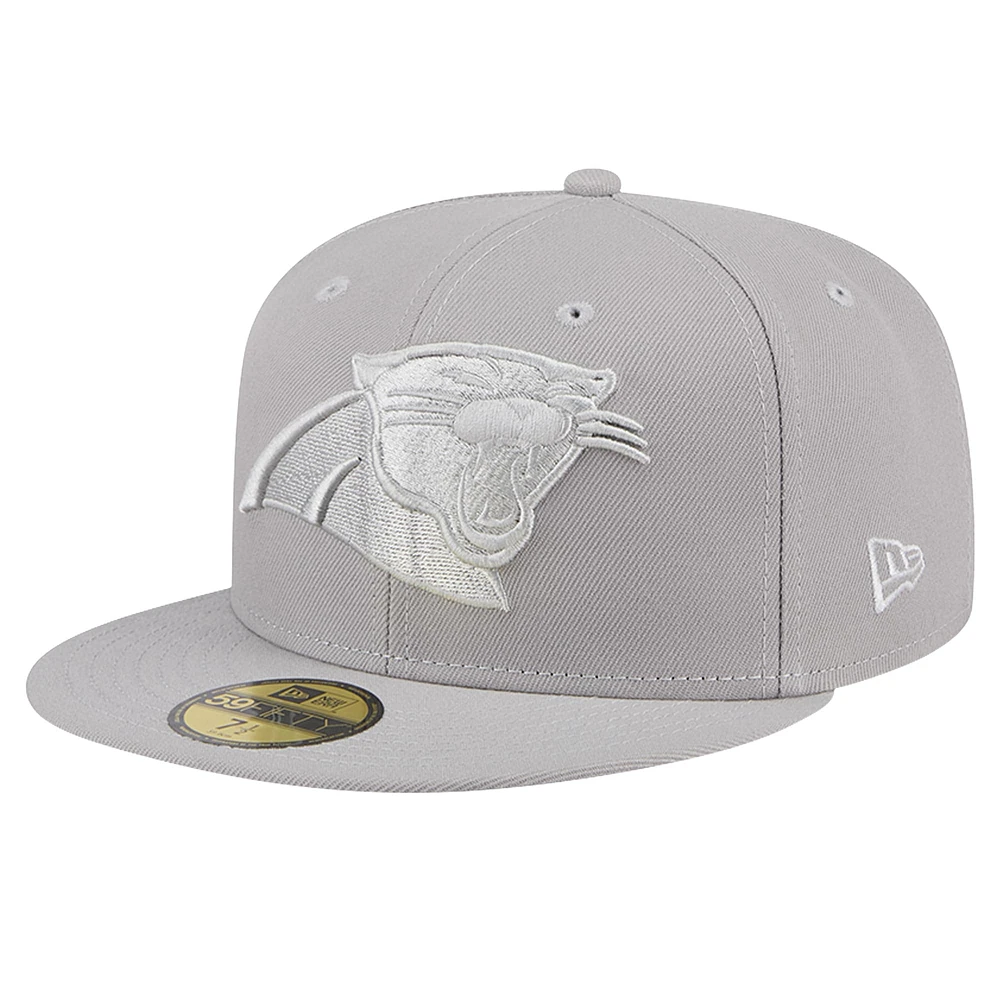 Casquette ajustée 59FIFTY New Era des Carolina Panthers pour hommes, gris