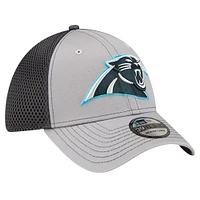 Men's New Era Gray Carolina Panthers Grayed Out Neo 39THIRTY Flex Hat