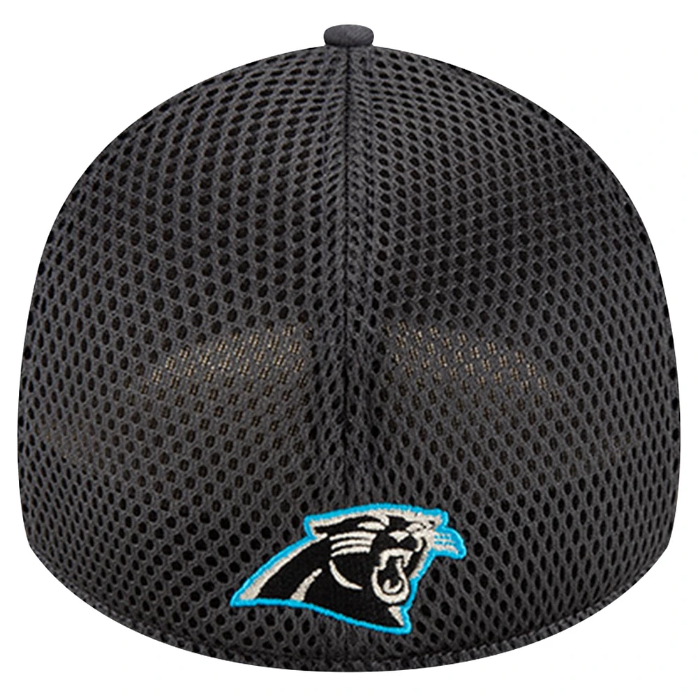 Men's New Era Gray Carolina Panthers Grayed Out Neo 39THIRTY Flex Hat