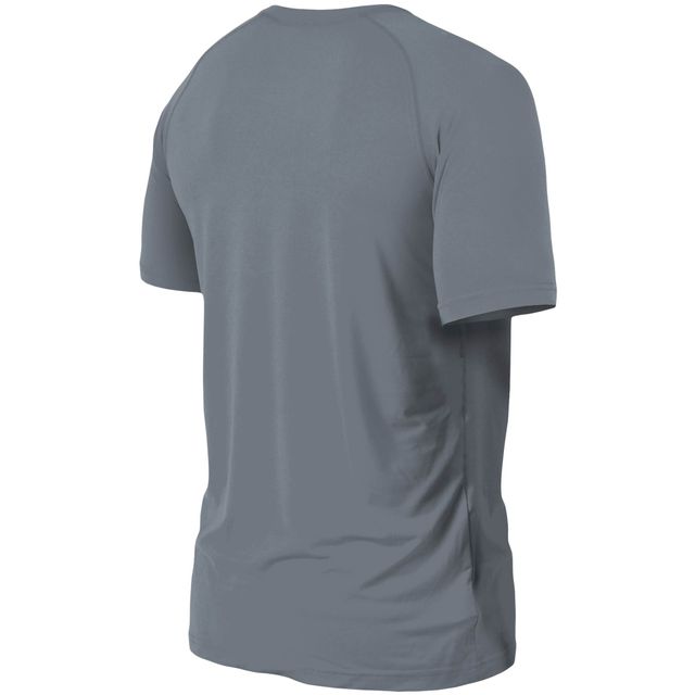 T-shirt à manches raglan New Era gris pour homme Carolina Panthers Training Camp