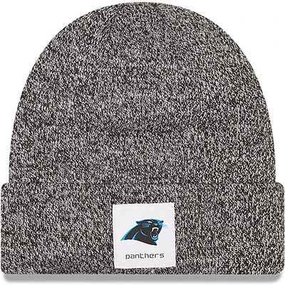 Bonnet en tricot à revers Hamilton des Panthers de la Caroline chinés New Era pour homme, noir