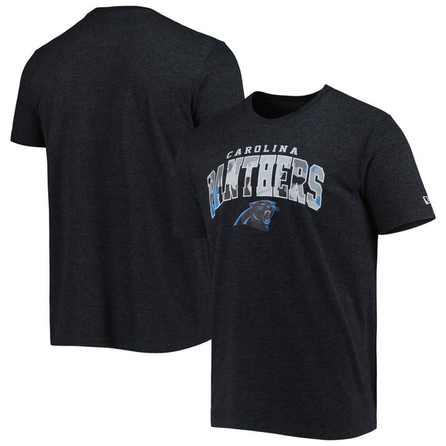 T-shirt pour homme New Era Heathered Black Carolina Panthers Training Collection