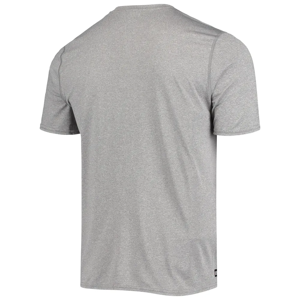 Men's New Era Heathered Gray Carolina Panthers Combine Authentic Game On T-Shirt