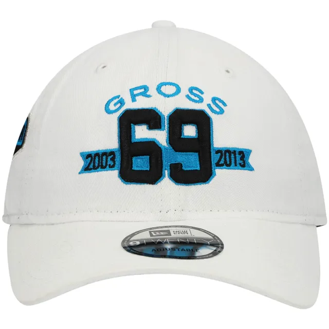 Men's New Era White Carolina Panthers Script 9TWENTY Adjustable Hat