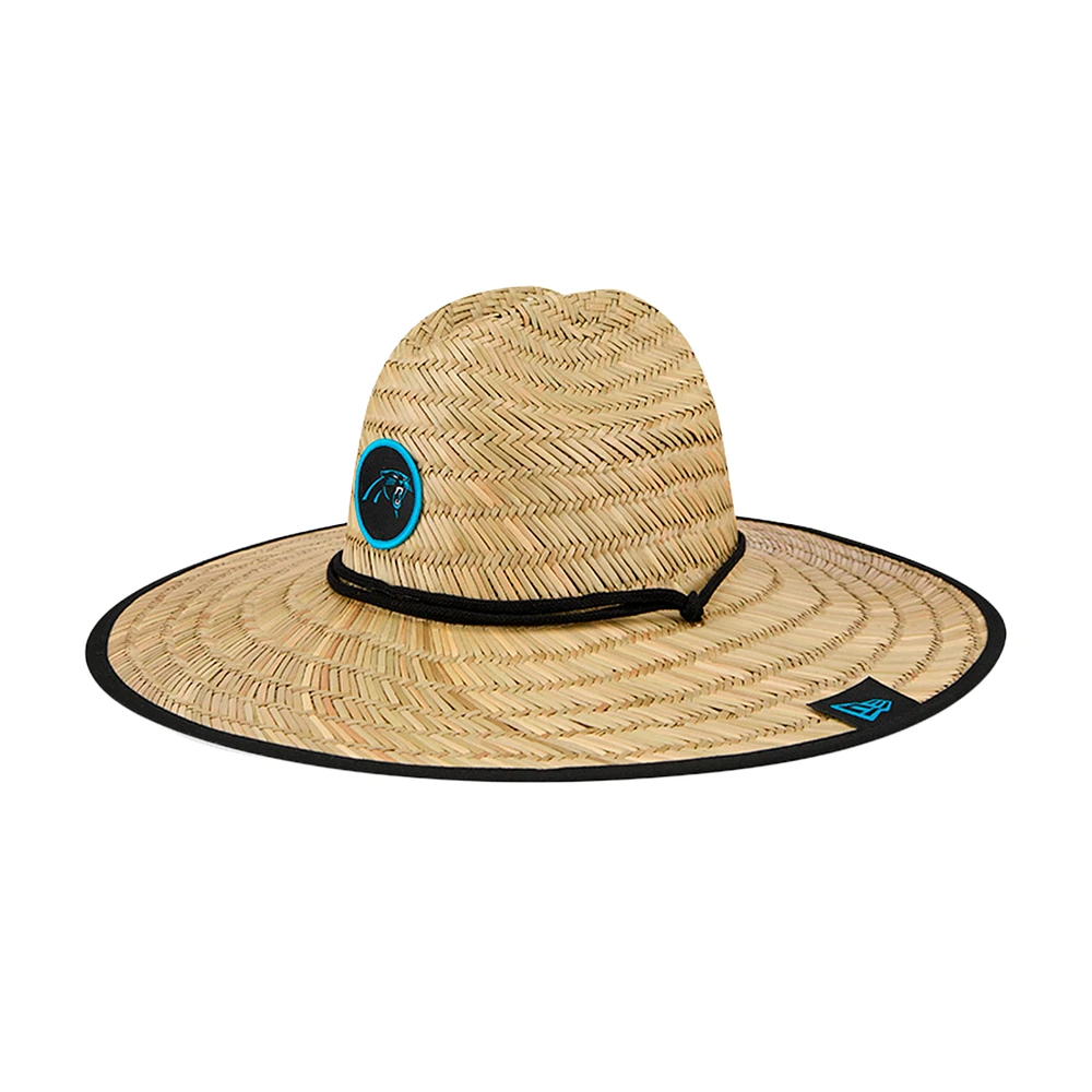 Men's New Era Natural Carolina Panthers NFL Training Camp Official Straw Lifeguard Hat