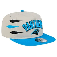 Men's New Era Stone/Blue Carolina Panthers Athletic Golfer Snapback Hat