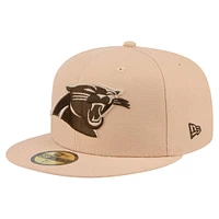 Men's New Era Tan Carolina Panthers Candied Pecan 59FIFTY Fitted Hat