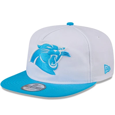 Casquette Snapback Carolina Panthers 2024 NFL Training Camp Golfer New Era pour homme, blanc/bleu