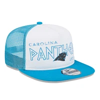 Men's New Era White/Blue Carolina Panthers Banger 9FIFTY Trucker Snapback Hat