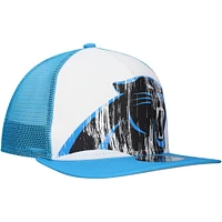 Men's New Era White/Blue Carolina Panthers Distressed 9FIFTY A-Frame Snapback Hat