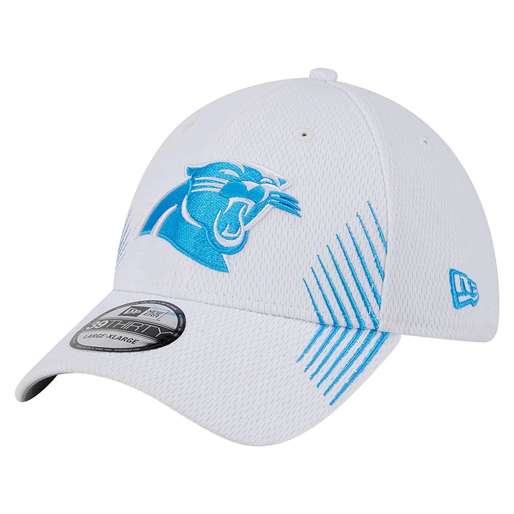 Casquette Active 39THIRTY Flex blanche Carolina Panthers de New Era pour homme