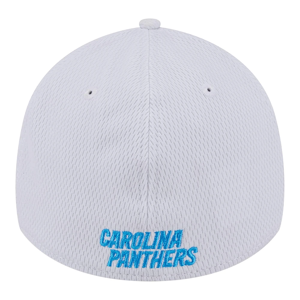 Casquette Active 39THIRTY Flex blanche Carolina Panthers de New Era pour homme