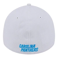 Men's New Era White Carolina Panthers Active 39THIRTY Flex Hat