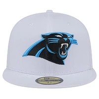 Casquette ajustée Omaha 59FIFTY des Carolina Panthers New Era pour hommes, blanche