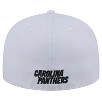 Men's New Era  White Carolina Panthers Omaha 59FIFTY Fitted Hat