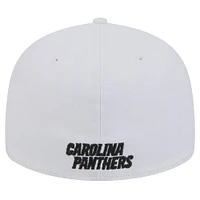 Men's New Era White Carolina Panthers Omaha Low Profile 59FIFTY Fitted Hat