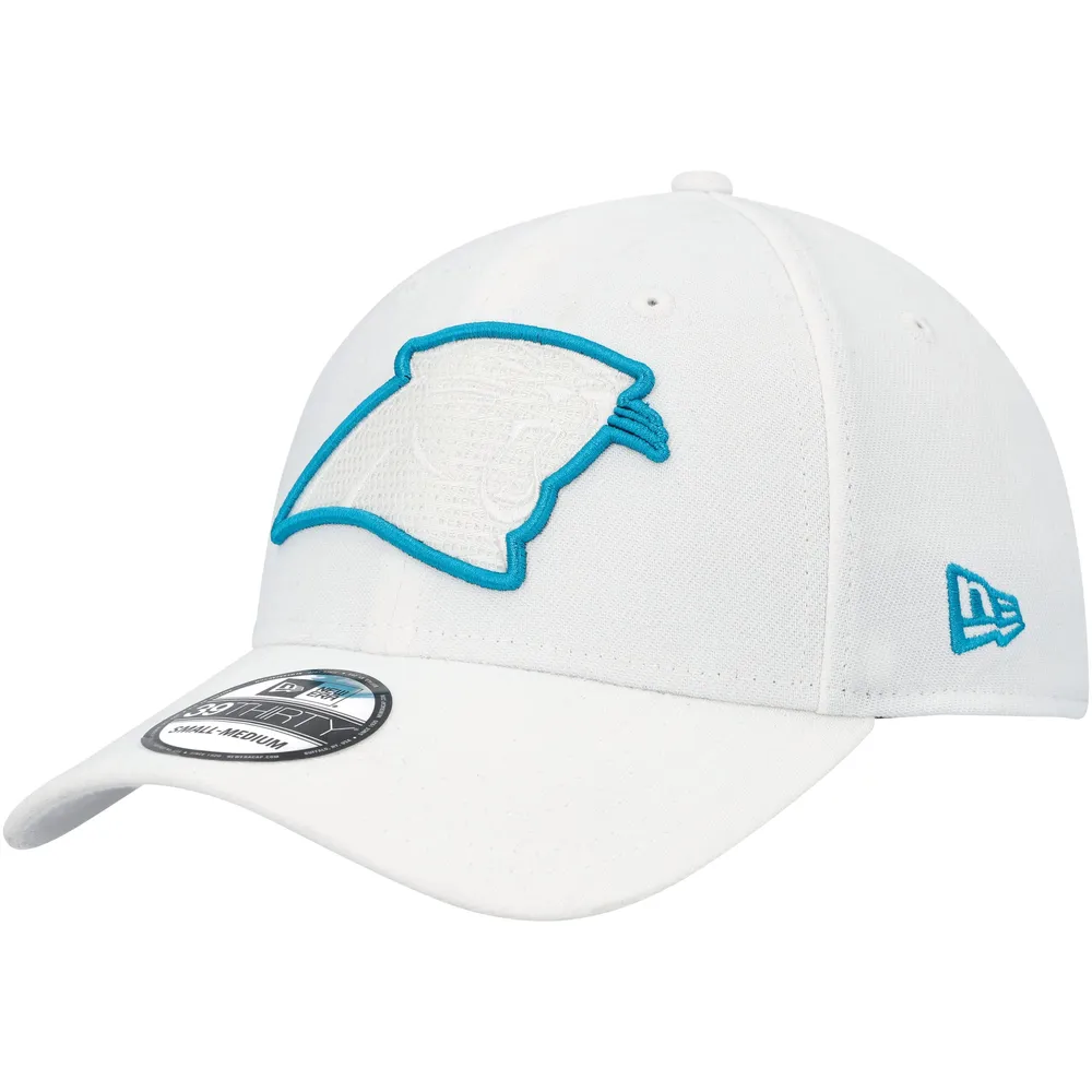 Casquette flex 39THIRTY White Out des Panthers de la Caroline pour homme New Era, blanc