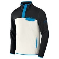 Veste à bouton-pression en micro-polaire noire/crème Carolina Panthers pour homme de la collection NFL x Darius Rucker par Fanatics