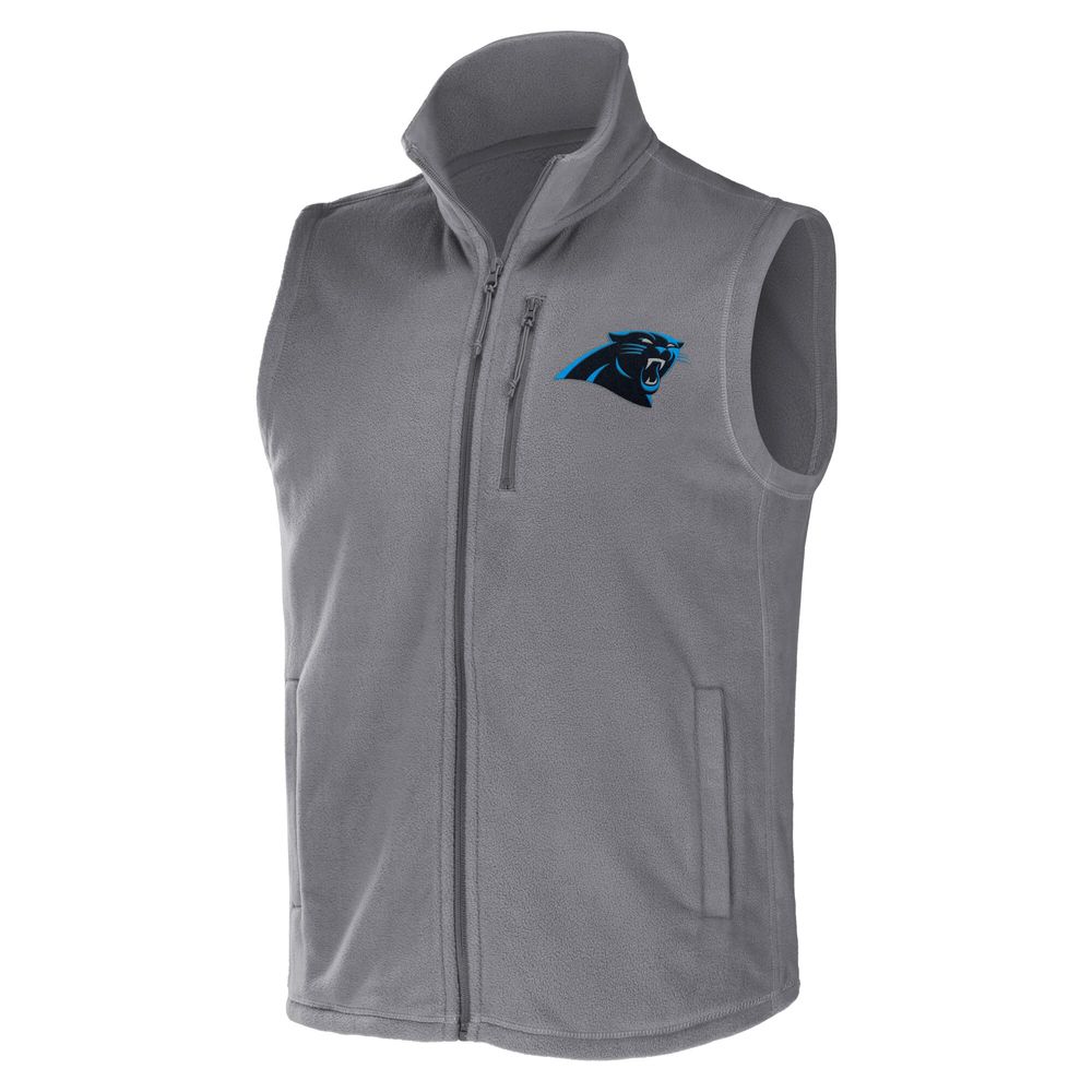 Men's NFL x Darius Rucker Collection by Fanatics Gray Carolina Panthers Polar Fleece Full-Zip Vest