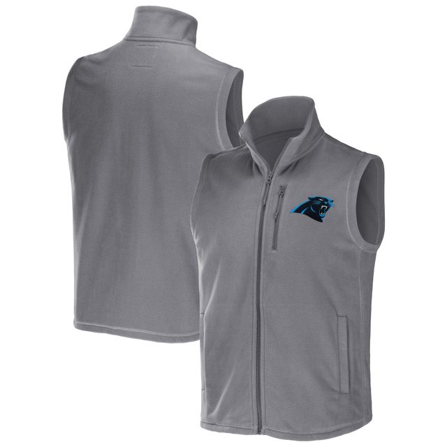 Collection NFL x Darius Rucker pour hommes par Fanatics Gilet en polaire gris à fermeture éclair des Panthers de la Caroline