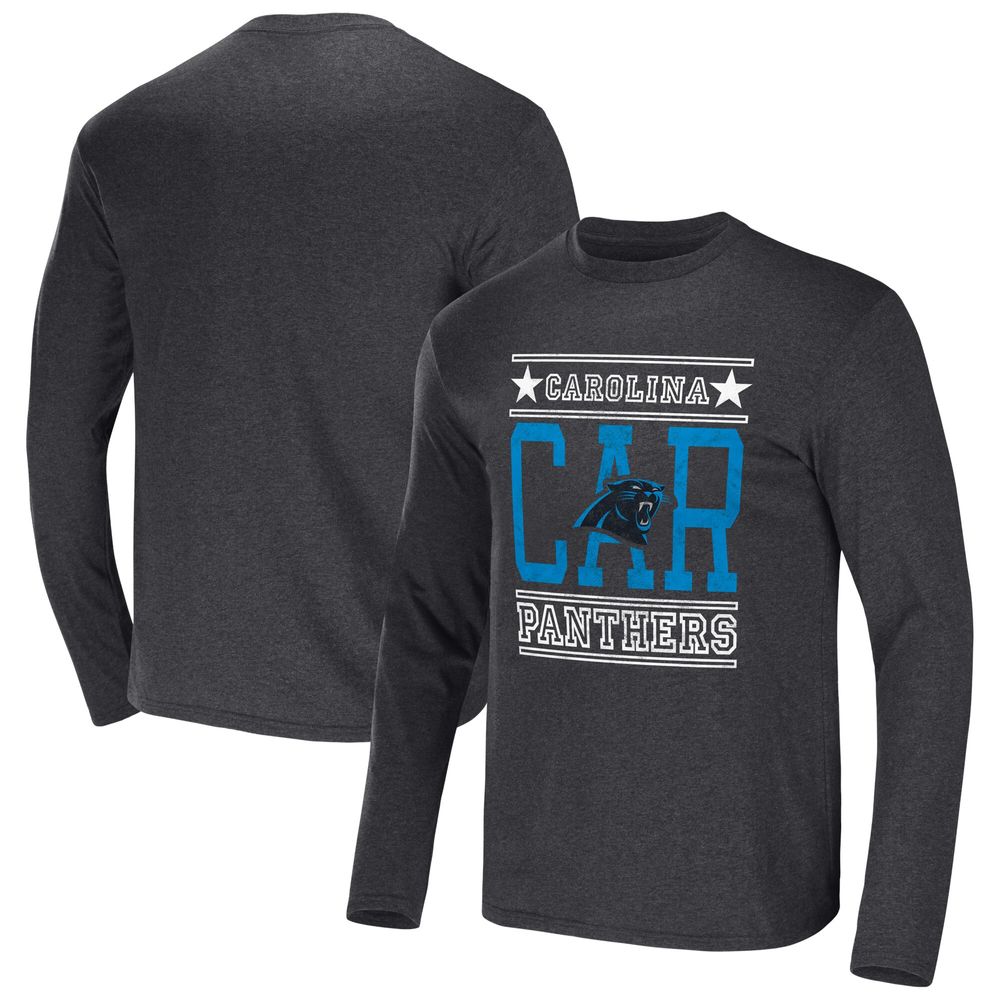 Men's NFL x Darius Rucker Collection by Fanatics Heathered Charcoal Carolina Panthers Long Sleeve T-Shirt